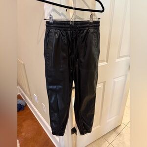 BlankNYC Leather Jogger Pants